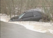 car stuck in flood waters